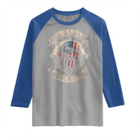 Funny One Badass Bonus Dad Raglan Shirt Awesome Step Dad Fathers Day American Flag Skull