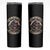 Funny One Badass Bonus Dad Skinny Tumbler Awesome Step Dad Fathers Day American Flag Skull