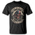 Funny One Badass Bonus Dad T Shirt Awesome Step Dad Fathers Day American Flag Skull