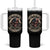 Funny One Badass Bonus Dad Tumbler With Handle Awesome Step Dad Fathers Day American Flag Skull