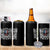 Funny One Badass Bonus Stepdad 4 in 1 Can Cooler Tumbler Bonus Dad Fathers Day American Flag Skull