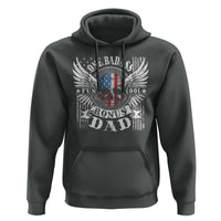 Funny One Badass Bonus Stepdad Hoodie Bonus Dad Fathers Day American Flag Skull