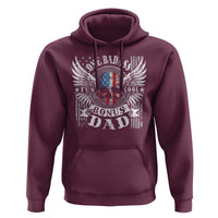 Funny One Badass Bonus Stepdad Hoodie Bonus Dad Fathers Day American Flag Skull