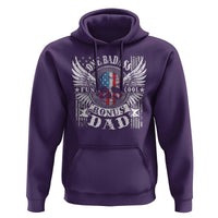 Funny One Badass Bonus Stepdad Hoodie Bonus Dad Fathers Day American Flag Skull