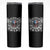 Funny One Badass Bonus Stepdad Skinny Tumbler Bonus Dad Fathers Day American Flag Skull
