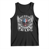 Funny One Badass Bonus Stepdad Tank Top Bonus Dad Fathers Day American Flag Skull