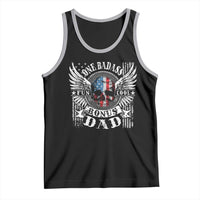 Funny One Badass Bonus Stepdad Tank Top Bonus Dad Fathers Day American Flag Skull