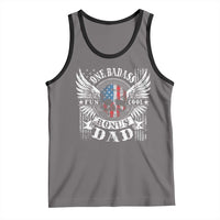 Funny One Badass Bonus Stepdad Tank Top Bonus Dad Fathers Day American Flag Skull