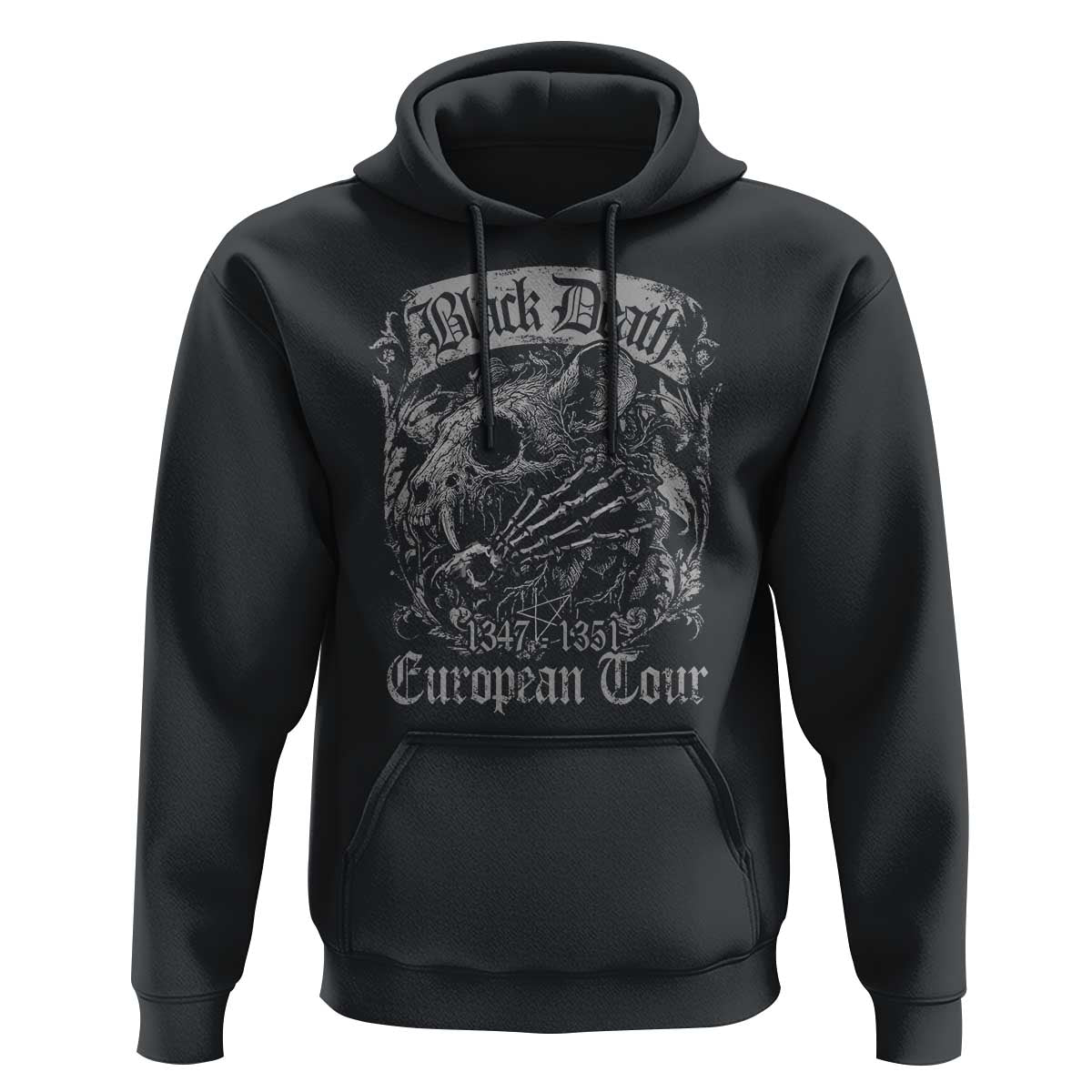 Black Death European Tour Hoodie Plague Rat Medieval History Gothic - Wonder Print Shop