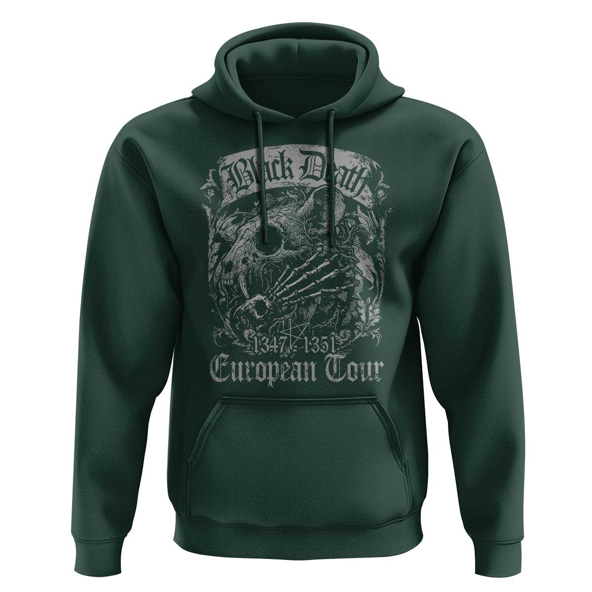Black Death European Tour Hoodie Plague Rat Medieval History Gothic - Wonder Print Shop
