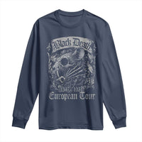 Black Death European Tour Long Sleeve Shirt Plague Rat Medieval History Gothic - Wonder Print Shop