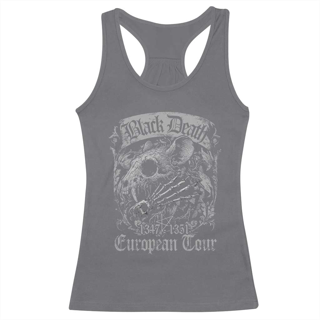 Black Death European Tour Racerback Tank Top Plague Rat Medieval History Gothic - Wonder Print Shop