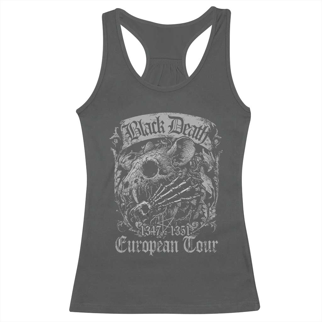 Black Death European Tour Racerback Tank Top Plague Rat Medieval History Gothic - Wonder Print Shop