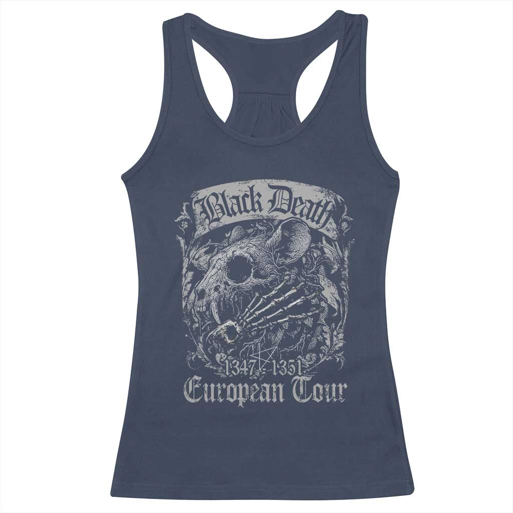 Black Death European Tour Racerback Tank Top Plague Rat Medieval History Gothic - Wonder Print Shop
