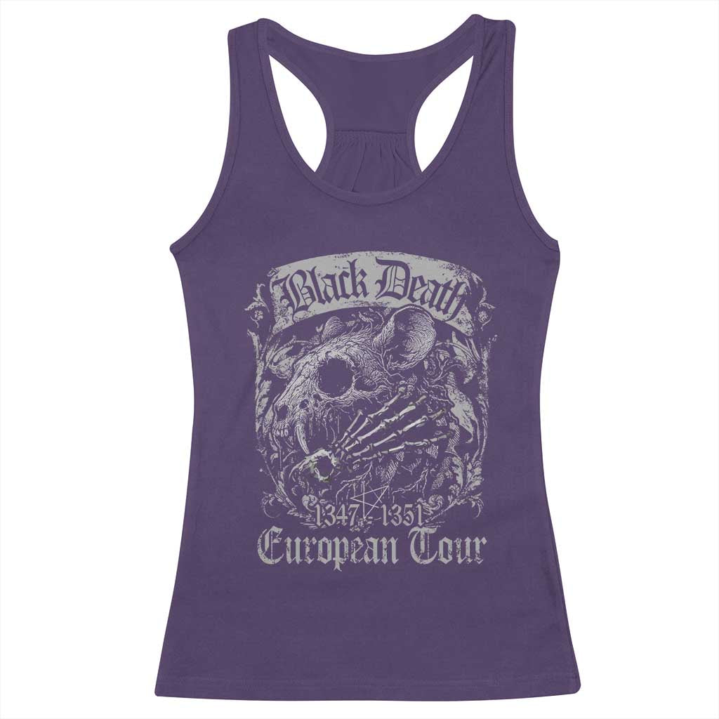 Black Death European Tour Racerback Tank Top Plague Rat Medieval History Gothic - Wonder Print Shop
