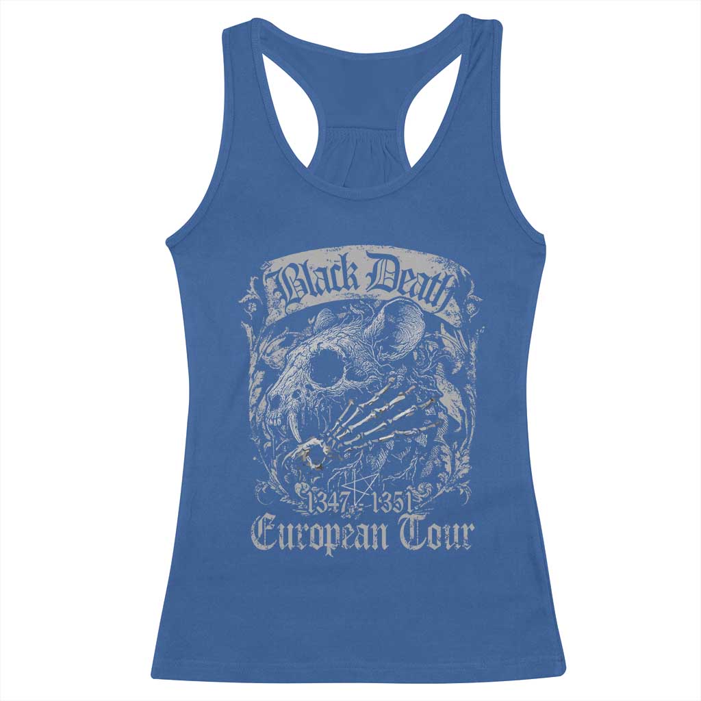 Black Death European Tour Racerback Tank Top Plague Rat Medieval History Gothic - Wonder Print Shop