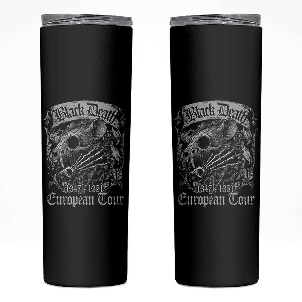 Black Death European Tour Skinny Tumbler Plague Rat Medieval History Gothic - Wonder Print Shop