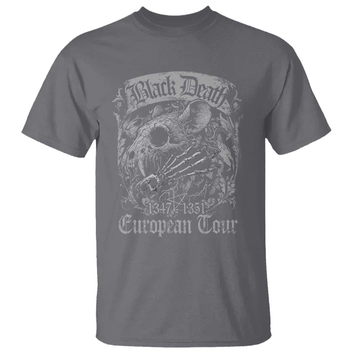 Black Death European Tour T Shirt Plague Rat Medieval History Gothic - Wonder Print Shop
