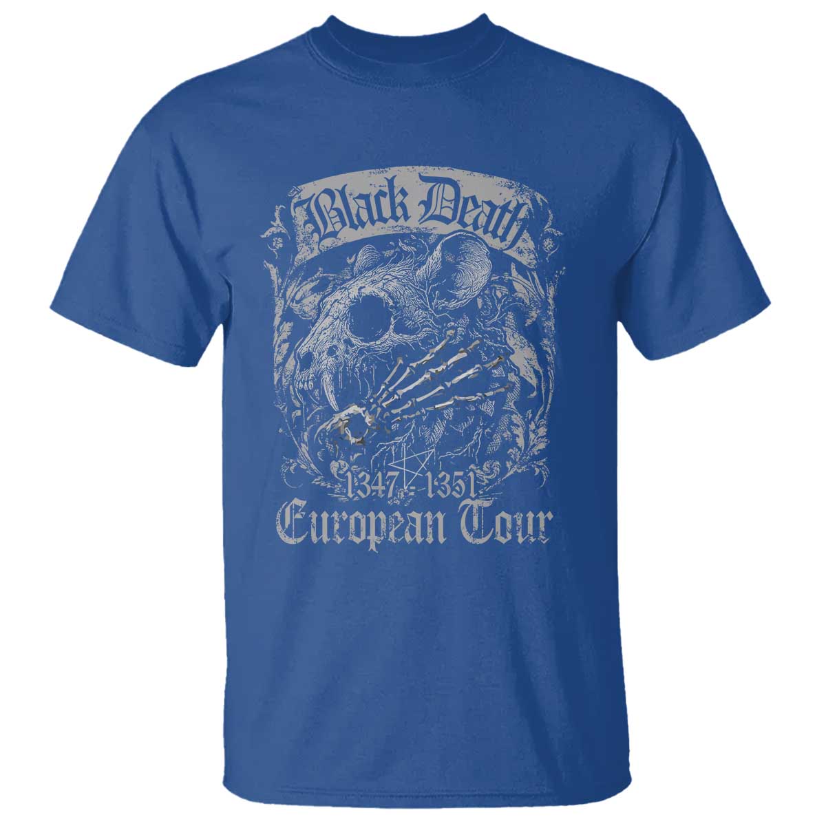 Black Death European Tour T Shirt Plague Rat Medieval History Gothic - Wonder Print Shop