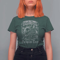 Black Death European Tour T Shirt For Women Plague Rat Medieval History Gothic - Wonder Print Shop