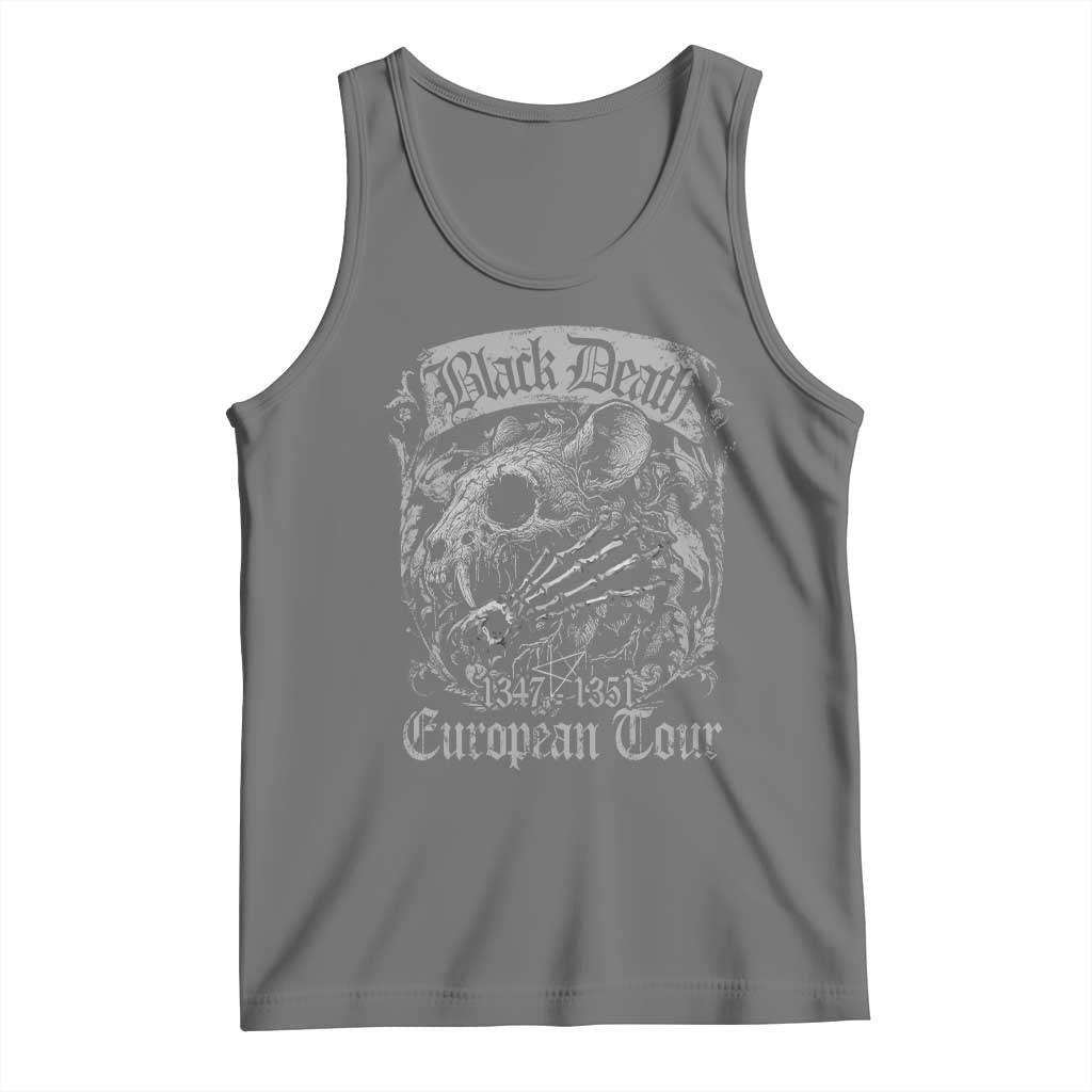 Black Death European Tour Tank Top Plague Rat Medieval History Gothic - Wonder Print Shop