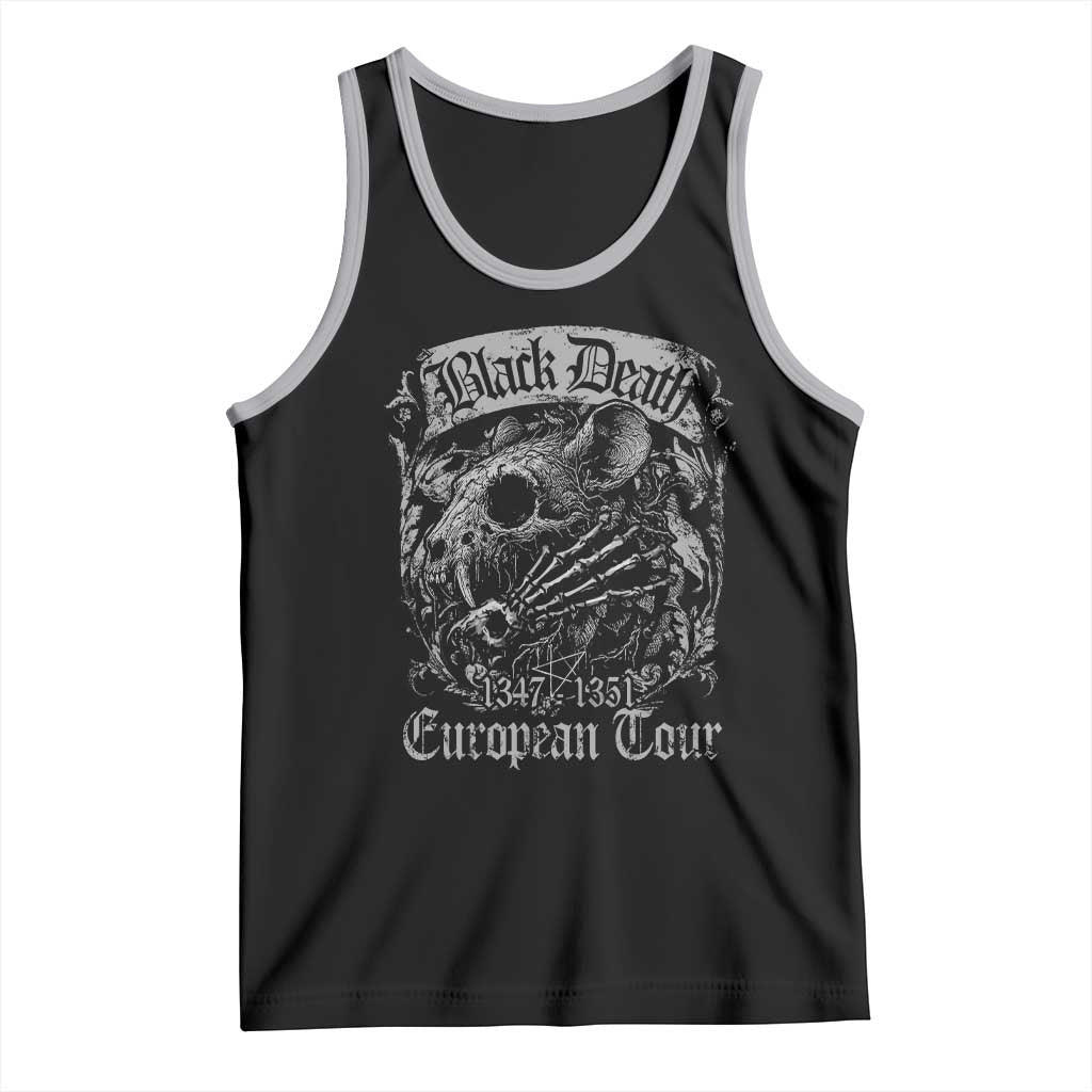 Black Death European Tour Tank Top Plague Rat Medieval History Gothic - Wonder Print Shop