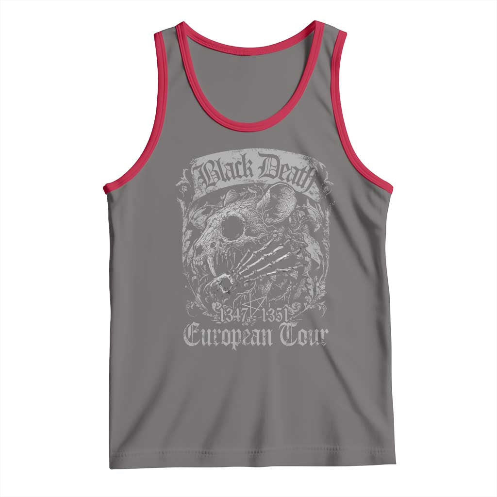 Black Death European Tour Tank Top Plague Rat Medieval History Gothic - Wonder Print Shop