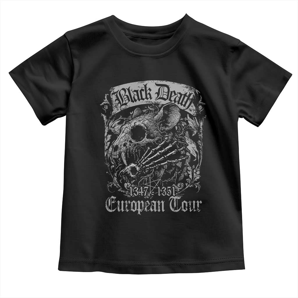 Black Death European Tour Toddler T Shirt Plague Rat Medieval History Gothic - Wonder Print Shop