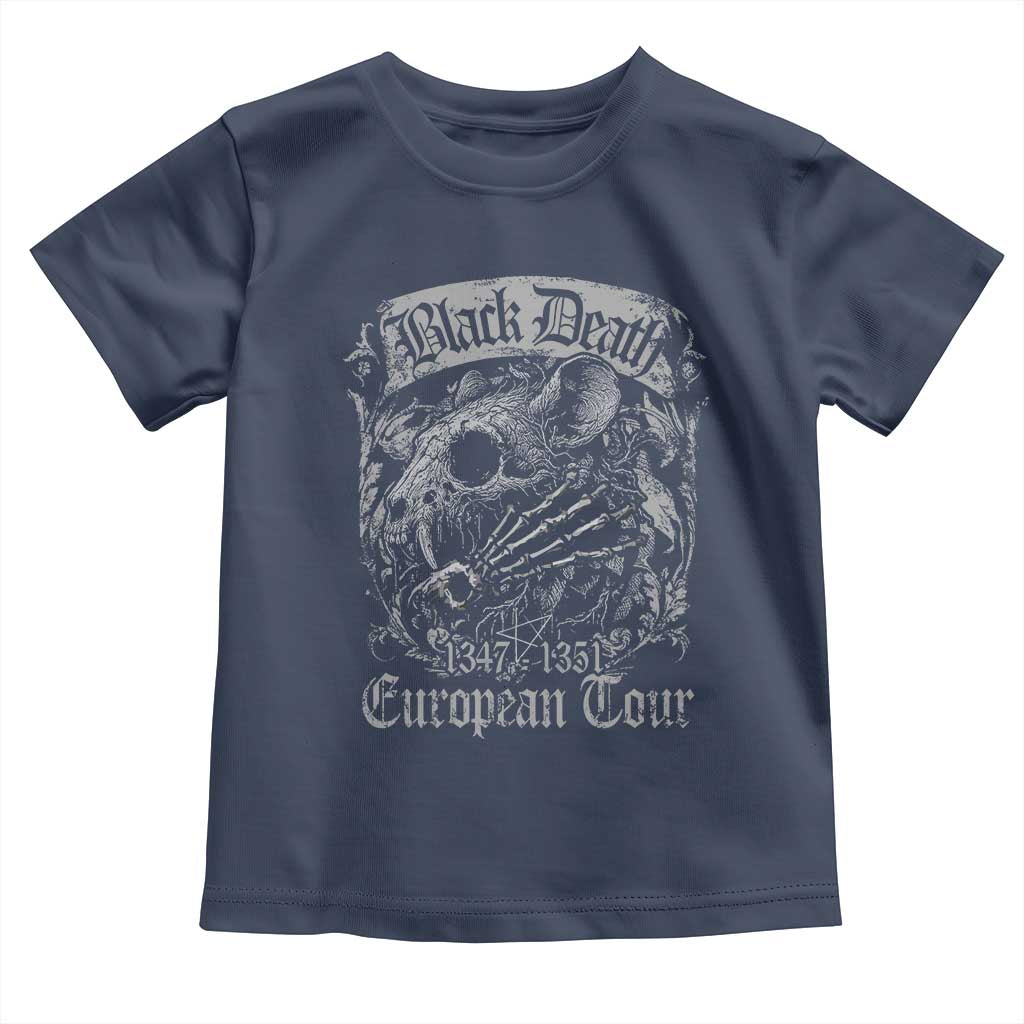Black Death European Tour Toddler T Shirt Plague Rat Medieval History Gothic - Wonder Print Shop