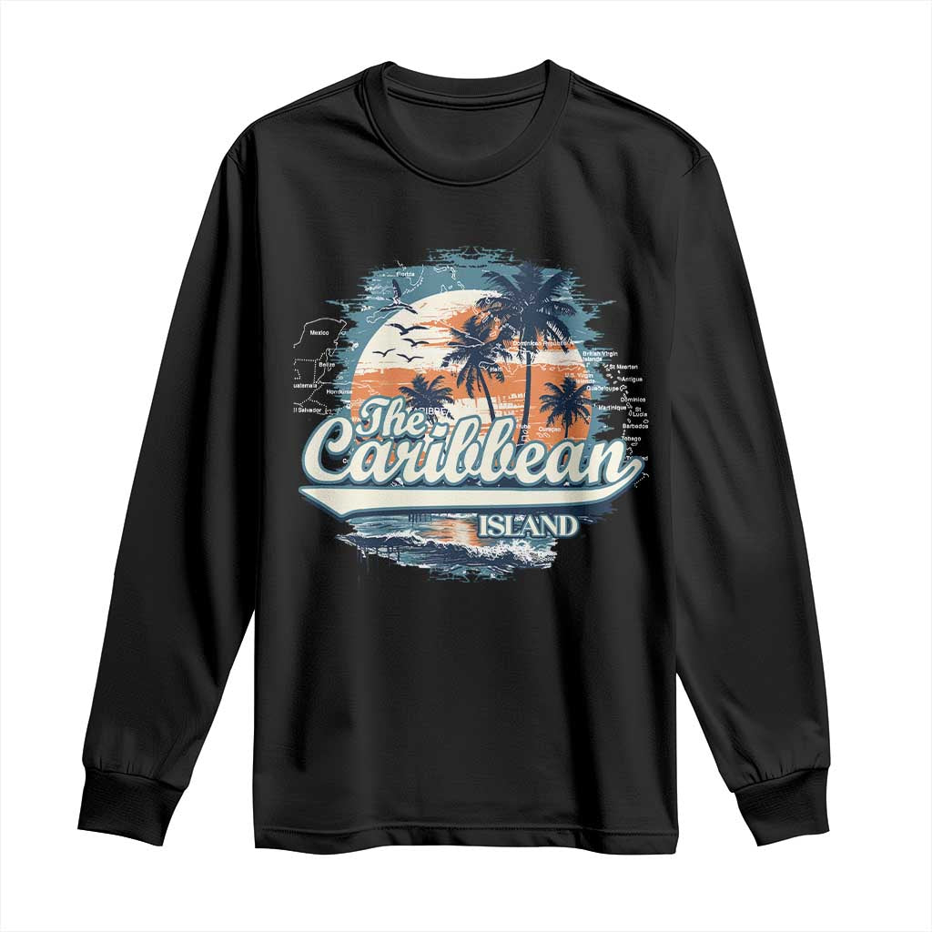 Funny The Caribbean Islands Long Sleeve Shirt Caribbean Sea Tour Summer Vacation - Wonder Print Shop