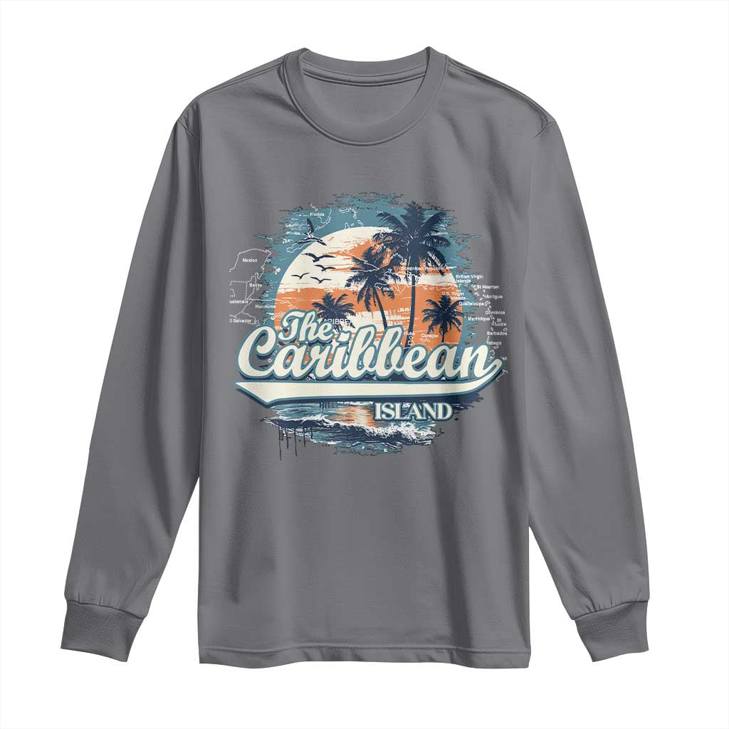 Funny The Caribbean Islands Long Sleeve Shirt Caribbean Sea Tour Summer Vacation - Wonder Print Shop