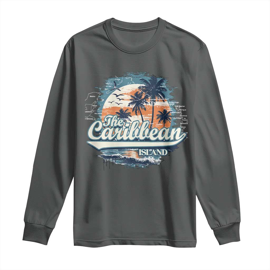 Funny The Caribbean Islands Long Sleeve Shirt Caribbean Sea Tour Summer Vacation - Wonder Print Shop