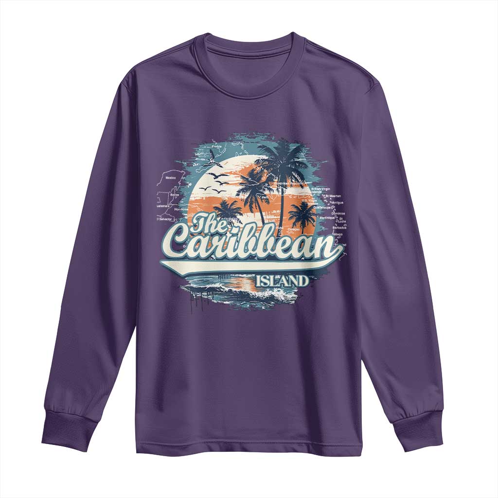 Funny The Caribbean Islands Long Sleeve Shirt Caribbean Sea Tour Summer Vacation - Wonder Print Shop