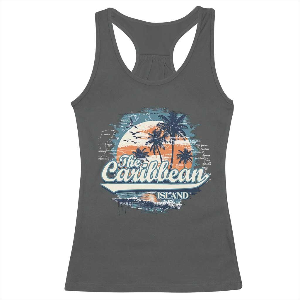 Funny The Caribbean Islands Racerback Tank Top Caribbean Sea Tour Summer Vacation - Wonder Print Shop