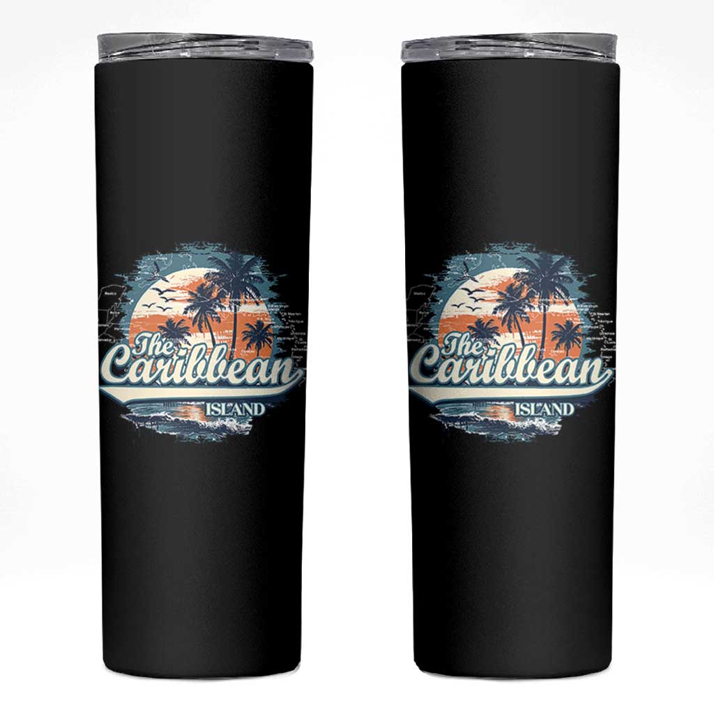 Funny The Caribbean Islands Skinny Tumbler Caribbean Sea Tour Summer Vacation - Wonder Print Shop