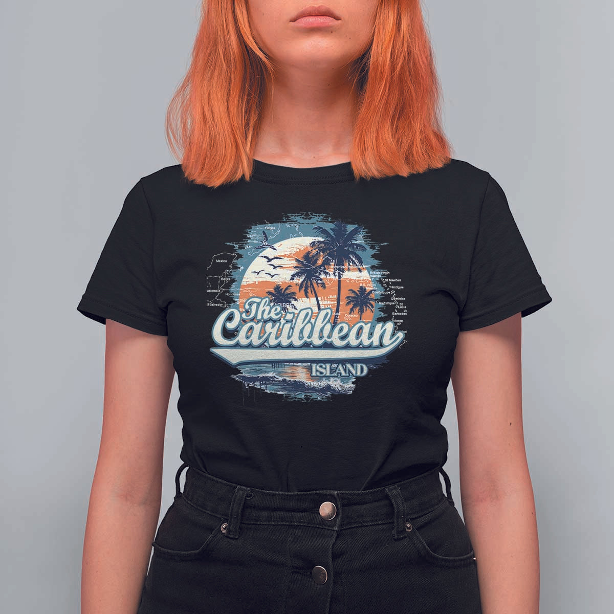 Funny The Caribbean Islands T Shirt For Women Caribbean Sea Tour Summer Vacation - Wonder Print Shop