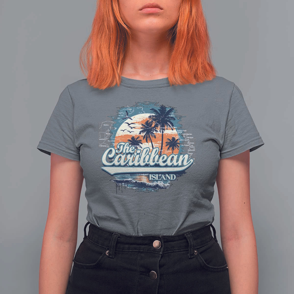 Funny The Caribbean Islands T Shirt For Women Caribbean Sea Tour Summer Vacation - Wonder Print Shop