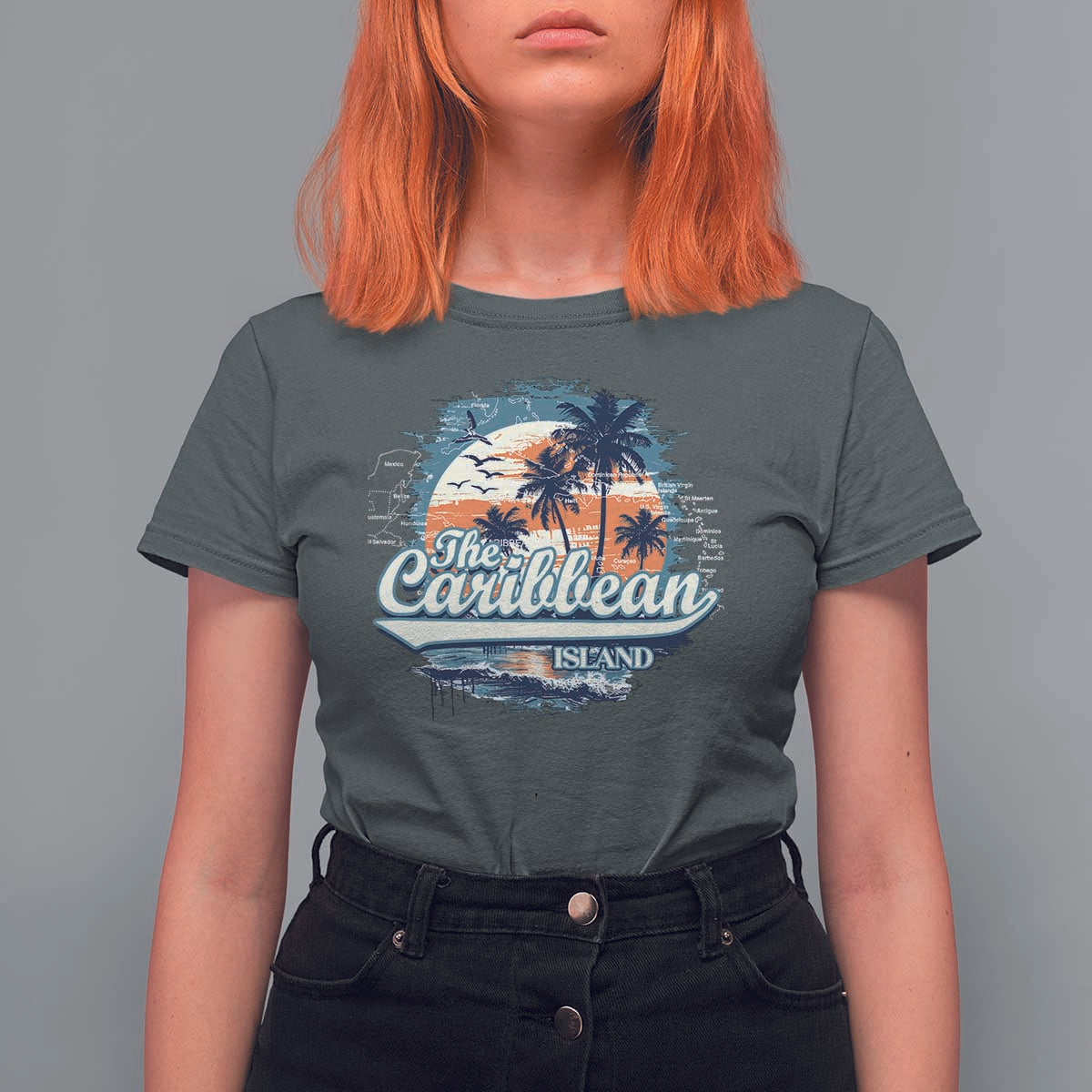 Funny The Caribbean Islands T Shirt For Women Caribbean Sea Tour Summer Vacation - Wonder Print Shop