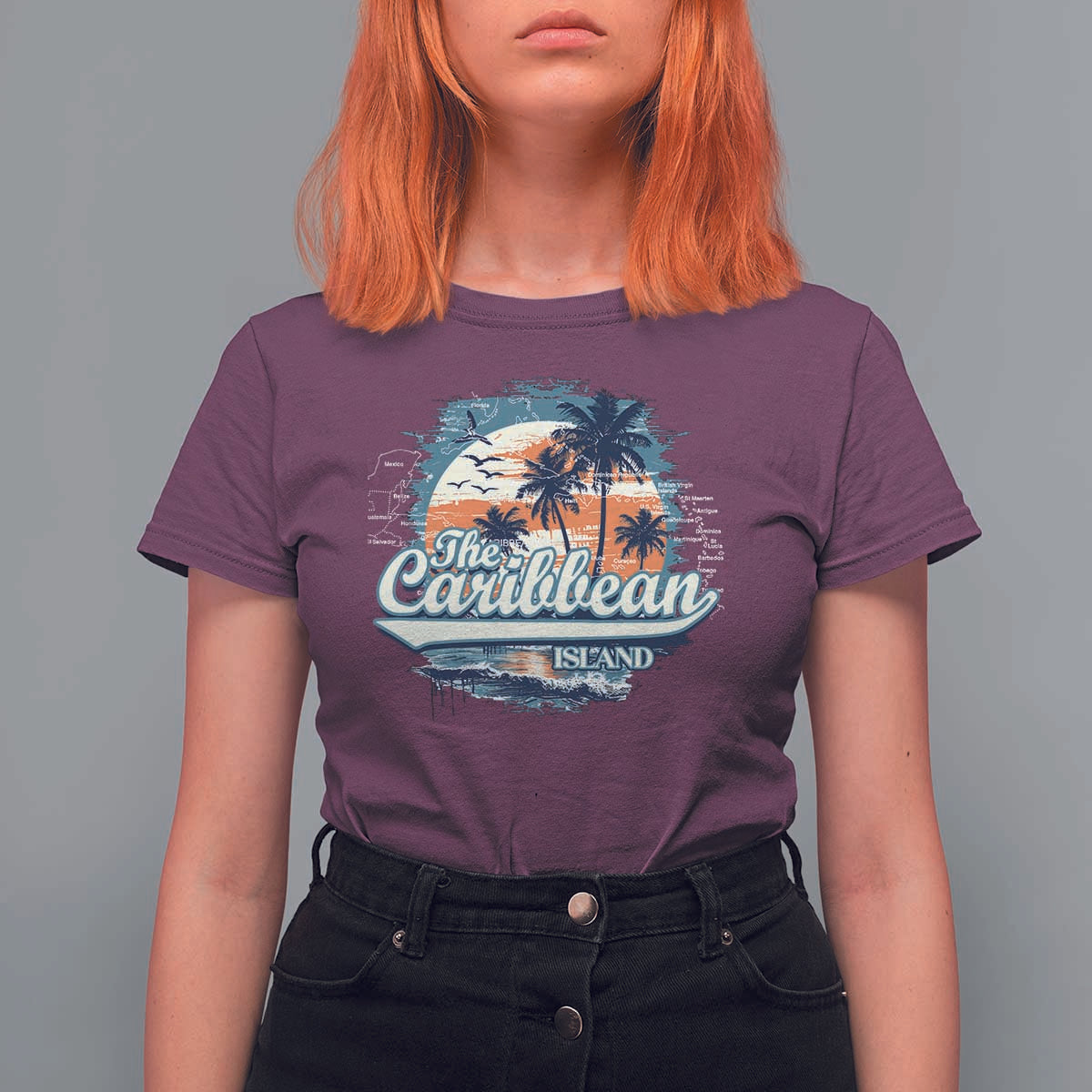 Funny The Caribbean Islands T Shirt For Women Caribbean Sea Tour Summer Vacation - Wonder Print Shop
