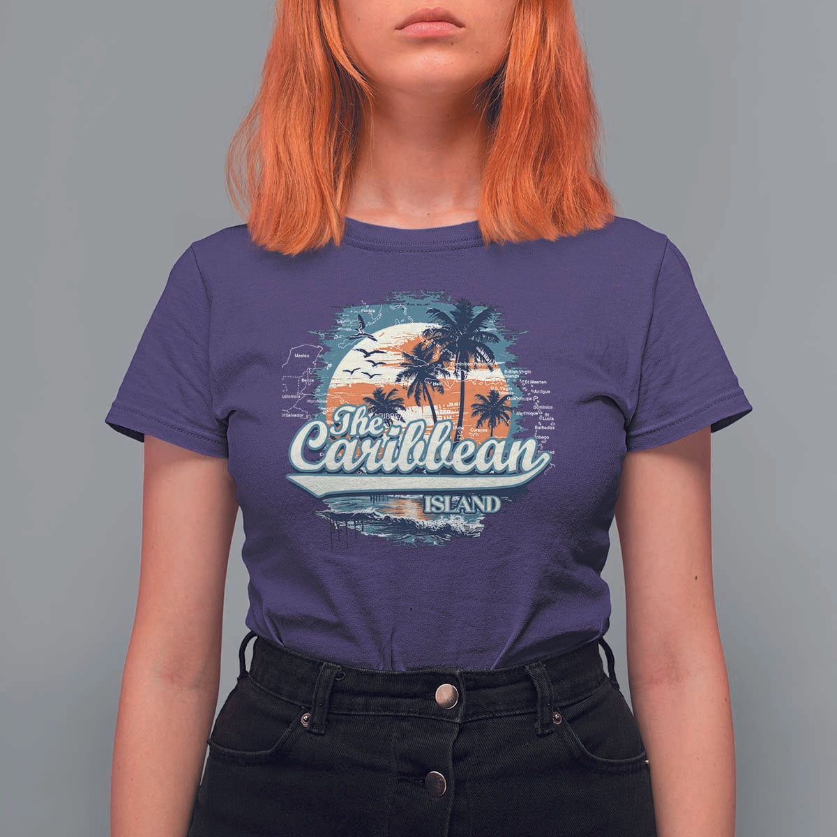 Funny The Caribbean Islands T Shirt For Women Caribbean Sea Tour Summer Vacation - Wonder Print Shop
