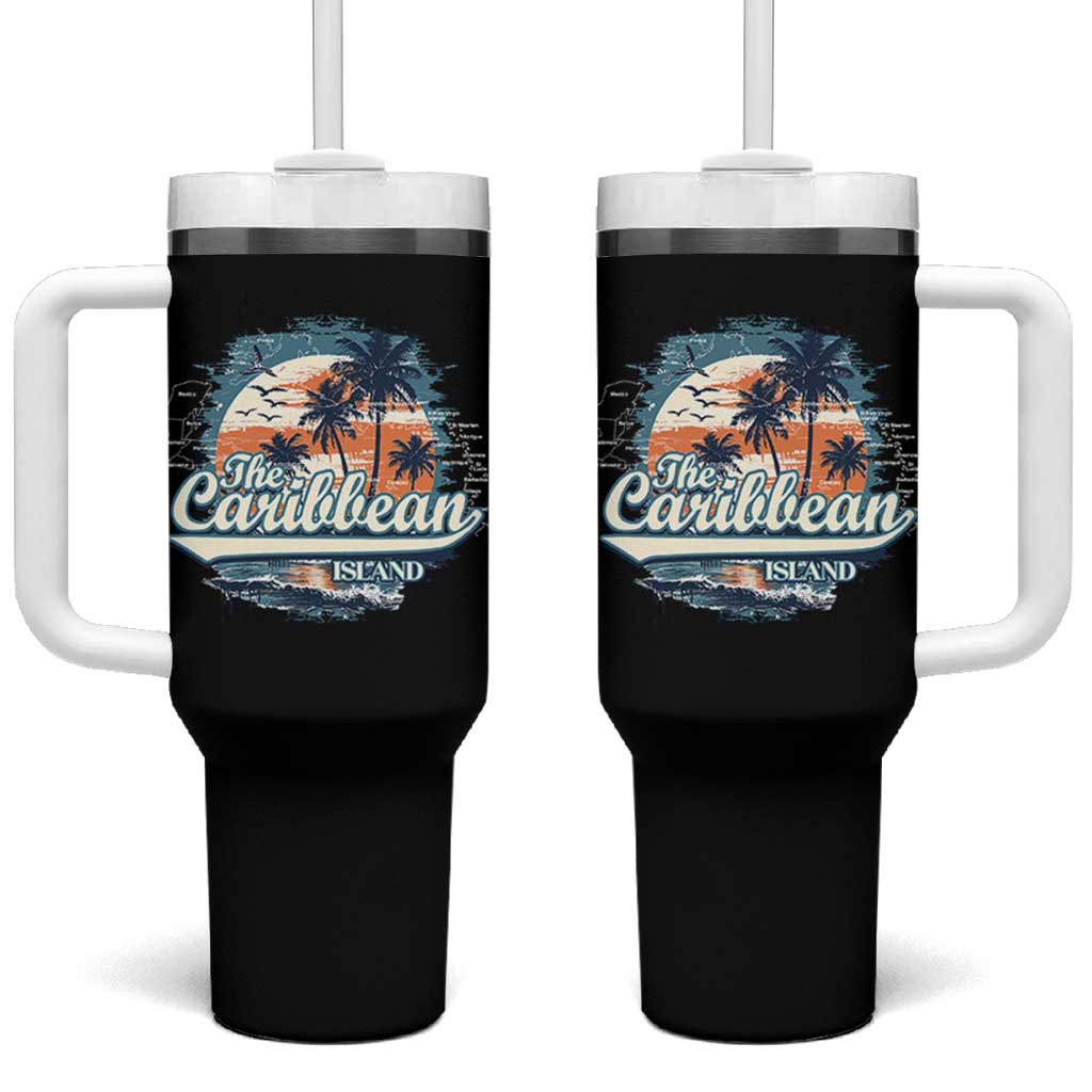 Funny The Caribbean Islands Tumbler With Handle Caribbean Sea Tour Summer Vacation - Wonder Print Shop