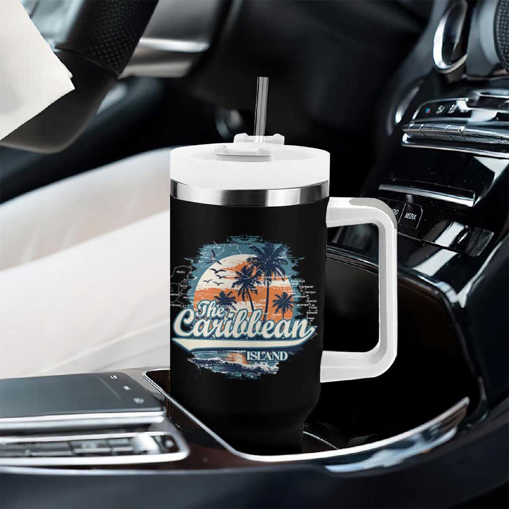Funny The Caribbean Islands Tumbler With Handle Caribbean Sea Tour Summer Vacation - Wonder Print Shop