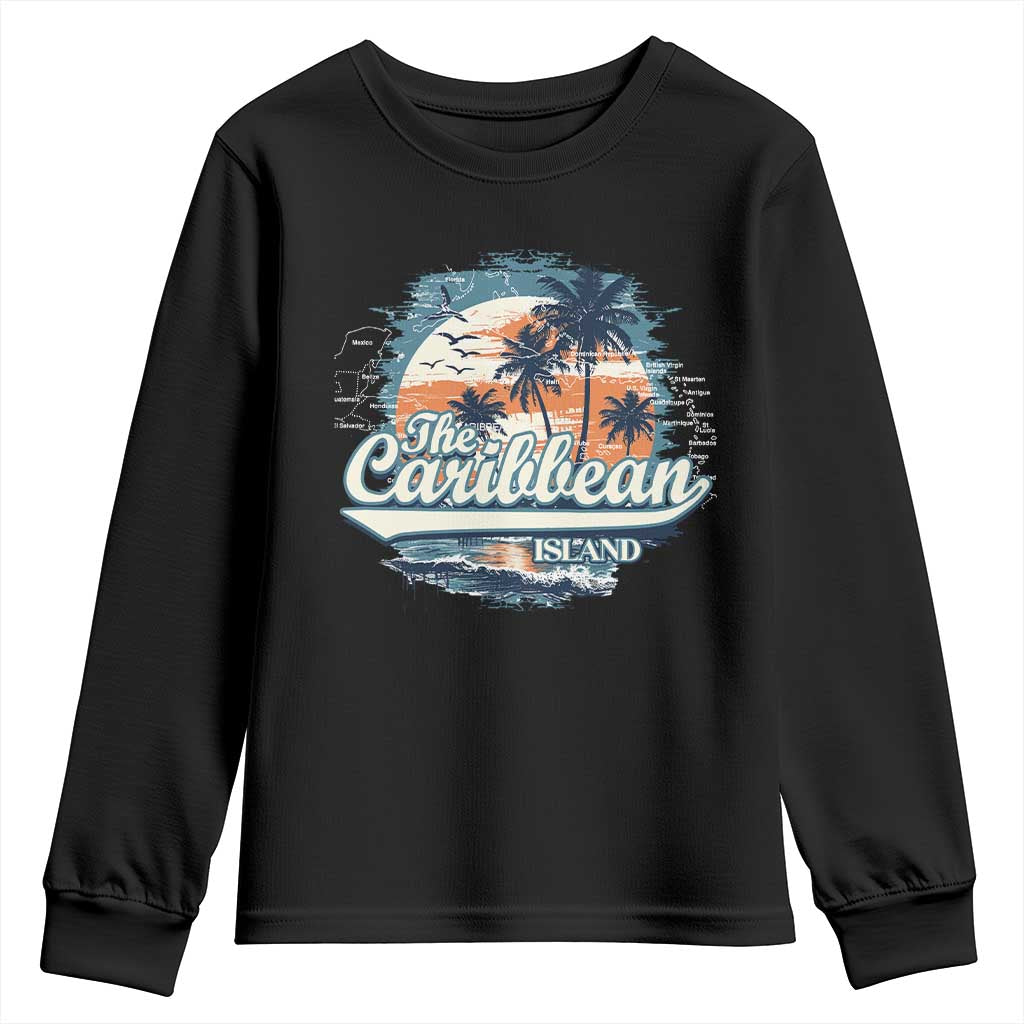 Funny The Caribbean Islands Youth Sweatshirt Caribbean Sea Tour Summer Vacation - Wonder Print Shop