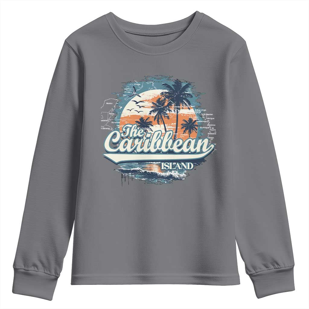 Funny The Caribbean Islands Youth Sweatshirt Caribbean Sea Tour Summer Vacation - Wonder Print Shop