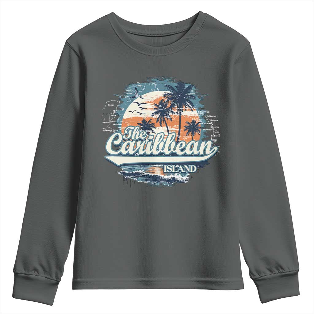 Funny The Caribbean Islands Youth Sweatshirt Caribbean Sea Tour Summer Vacation - Wonder Print Shop