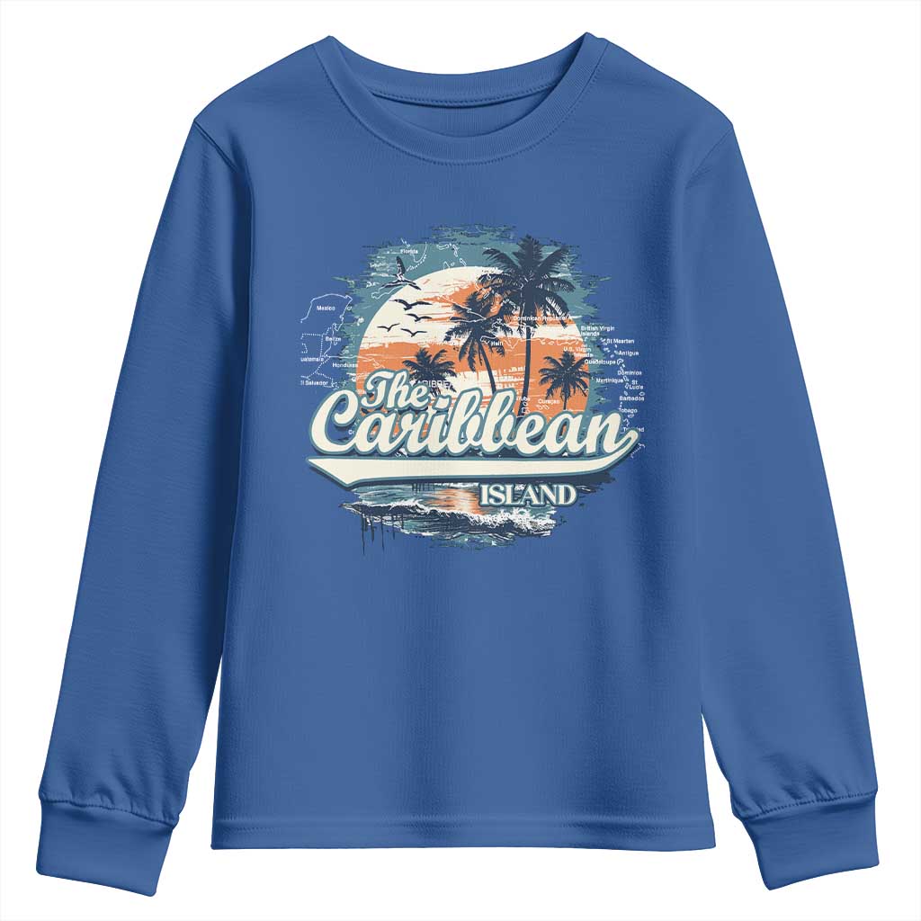 Funny The Caribbean Islands Youth Sweatshirt Caribbean Sea Tour Summer Vacation - Wonder Print Shop