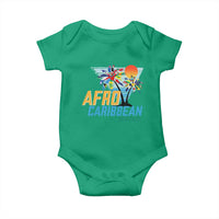 Funny Afro Caribbean Heritage Baby Onesie Caribbean Island Pride Flags Palm Tree - Wonder Print Shop