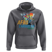 Funny Afro Caribbean Heritage Hoodie Caribbean Island Pride Flags Palm Tree - Wonder Print Shop