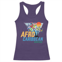 Funny Afro Caribbean Heritage Racerback Tank Top Caribbean Island Pride Flags Palm Tree - Wonder Print Shop