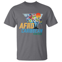 Funny Afro Caribbean Heritage T Shirt Caribbean Island Pride Flags Palm Tree - Wonder Print Shop